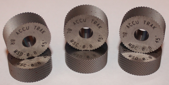 Ролик для накатки левого, правого и сетчатого рифления 20х8х6 45 градусов шаг 0,6 HSS (Р6М5). Производства США, компания ACCU TRAK.