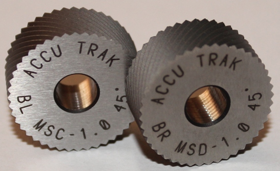 Ролик для накатки левого, правого и сетчатого рифления 20х8х6 45 градусов шаг 1,0 HSS (Р6М5).Производства США, компания ACCU TRAK.