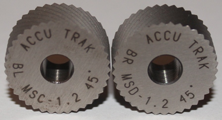Ролик для накатки левого, правого и сетчатого рифления 20х8х6 45 градусов шаг 1,2 HSS (Р6М5). Производства США, компания ACCU TRAK.
