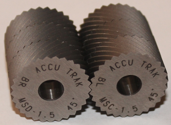 Ролик для накатки левого, правого и сетчатого рифления 20х8х6 45 градусов шаг 1,5 HSS (Р6М5). Производства США, компания ACCU TRAK.