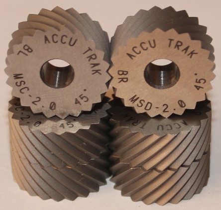 Ролик для накатки левого, правого и сетчатого рифления 20х8х6 45 градусов шаг 2,0 HSS (Р6М5). Производства США, компания ACCU TRAK.
